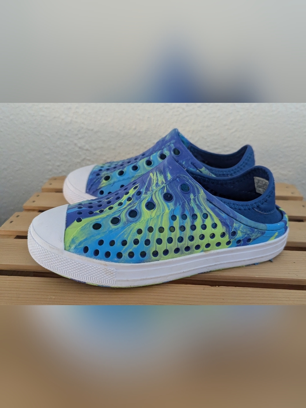 Skechers Shoes Sneakers Little Kids Foamies Casual  Size 12 Blue Slip Water Shoe